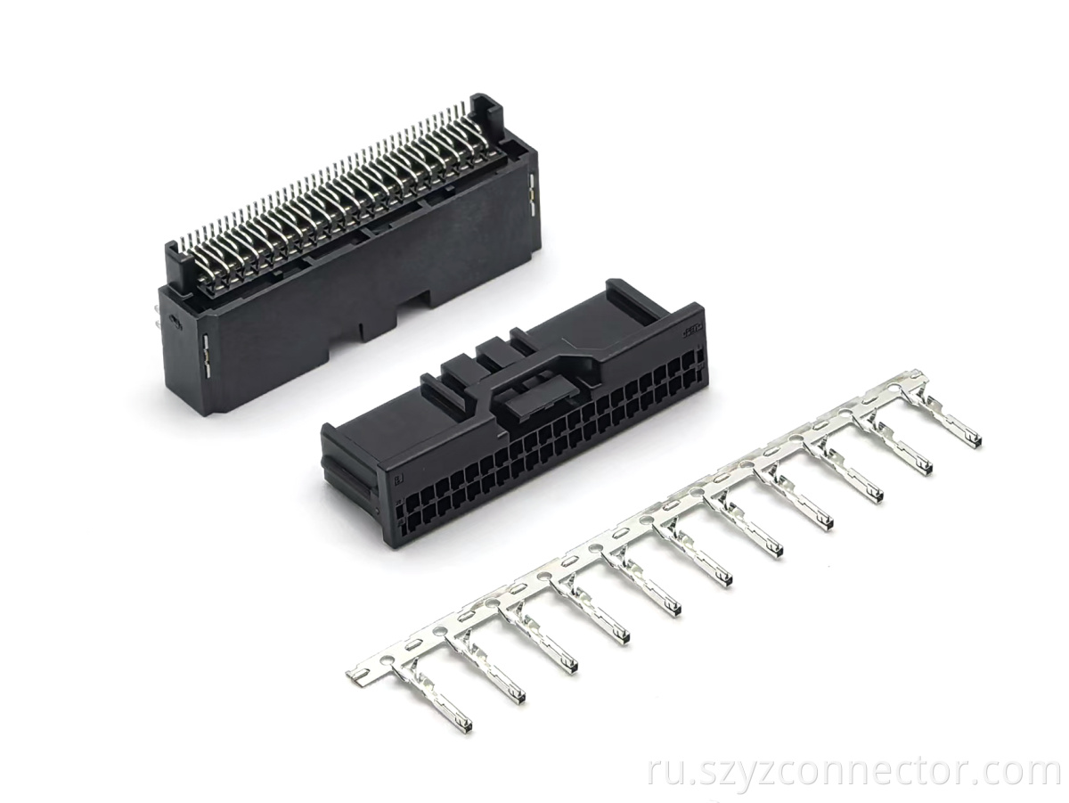2.0mm Pitch Automotive WTB(Wire To Board)90° SMT Socket Connector Male +Plug Strip SMT 2*20P